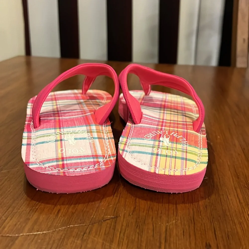 Polo Ralph Lauren Terrence Flip Flops Sandals Shoes Thongs new Youth Girls sizes